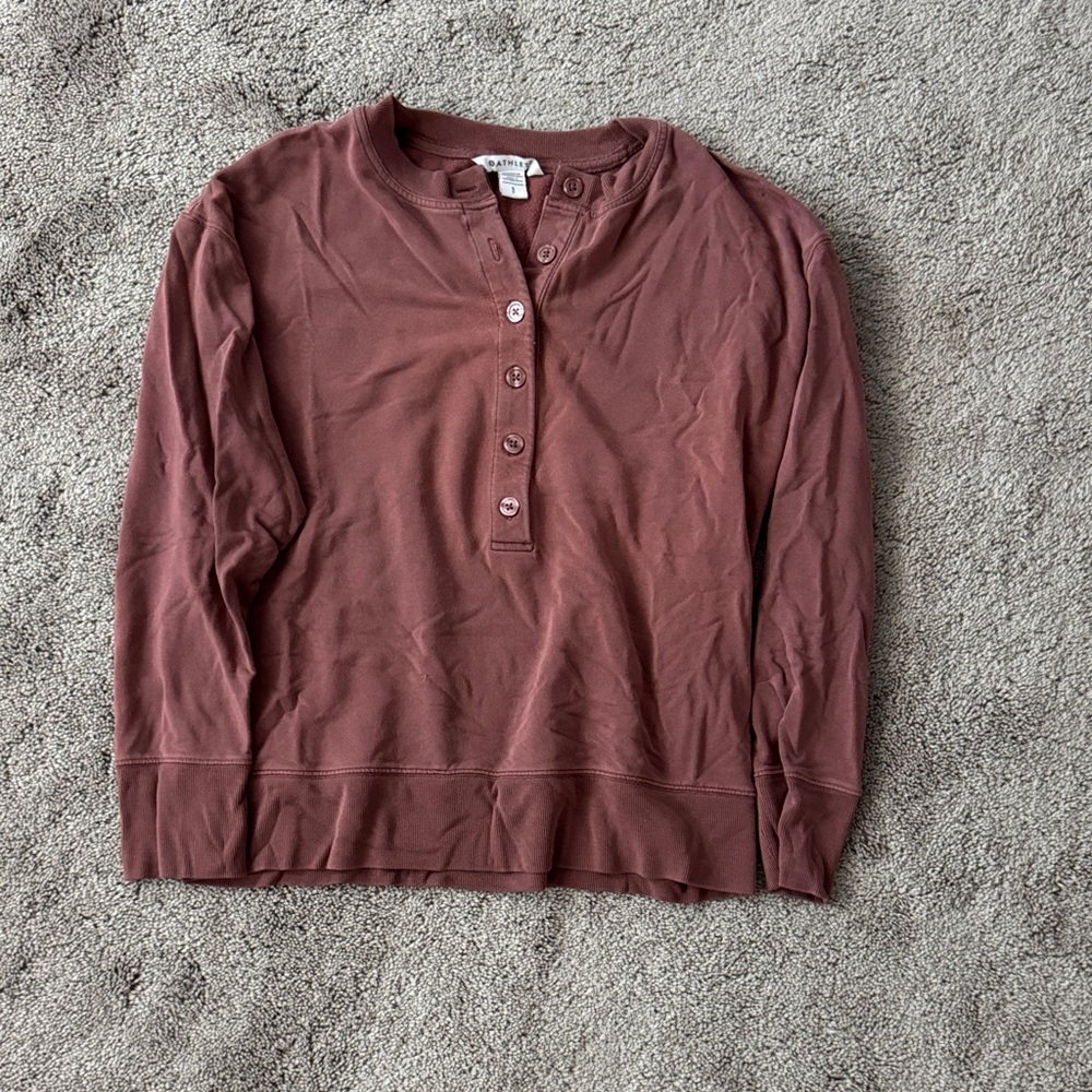 Athleta Button-Down Shirt - Brown